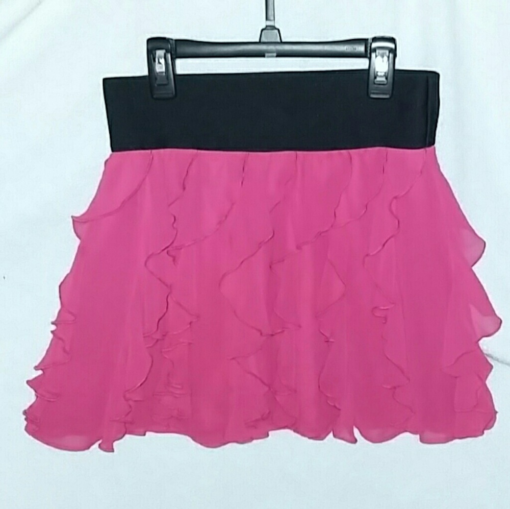 Express Design Studio XXS pink ruffle skirt
